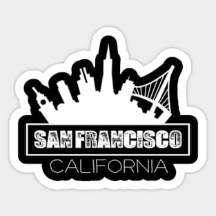 San francisco sf bay area california skyline Sticker